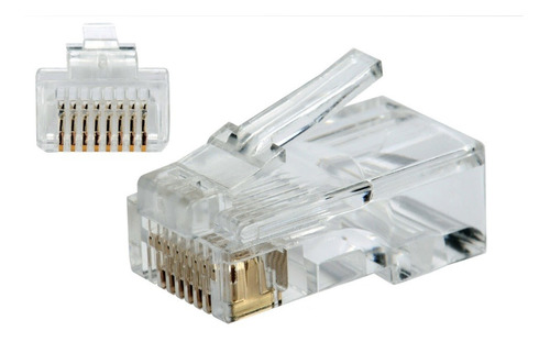 50 Piezas Conectores Rj45 De Oro Sbetech Sbe-2401-8p8c