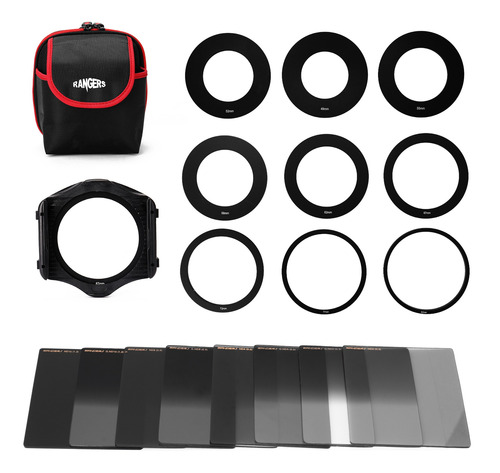 Kit De Filtros De Densidad Neutra Cuadrada Nd2+4+8+16 Juego