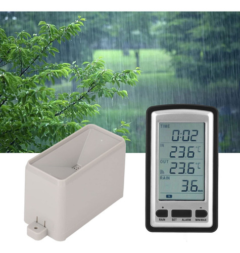 Medidor De Chuva Digital Sem Fio, Registrador De Temperatura