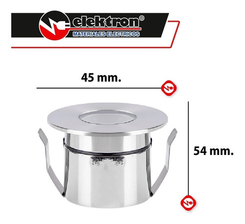 Imagen 6 de 8 de Lámpara Empotrable Piso Tecnolite Hled-645/2w/s 2w Satinado