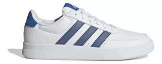 Tenis adidas Breaknet 2.0 Blanco Franjas Azules Para Hombre