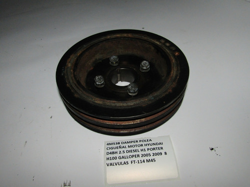 Damper Polea Cigueñal Motor Hyundai D4bh 2.5 Diesel H1 Porte