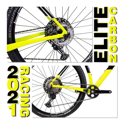 Bicicleta Elite Carbon Racing Xt Aro29 Quadro 17 Black-CALOI