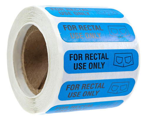 500 Pegatinas Para Uso Rectal Únicamente. Pegatinas De Azul