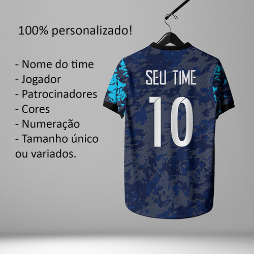 Kit Com 19 Camisas 100% Personalizadas Para Jogar Futebol