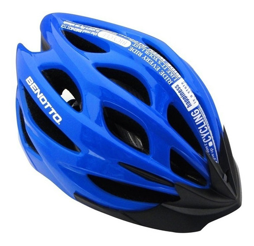 Casco Bicicleta Benotto Montaña Mv50 Azul/blanco Color - Talla MEDIANO (55 - 58 cm)