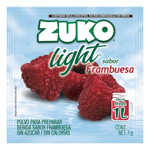 Zuko Bebida En Polvo Light Sabor Frambuesa