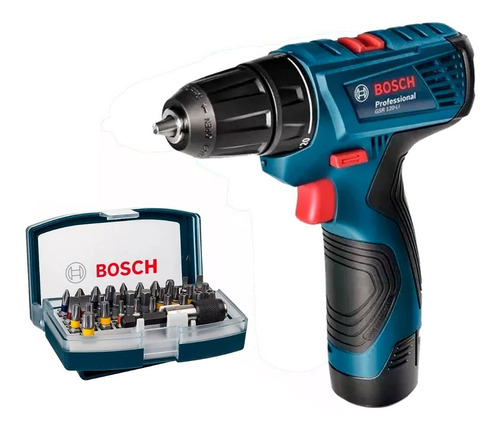 Taladro Atornillador Bosch Gsr120 Li 12v Litio Mas 32 Puntas