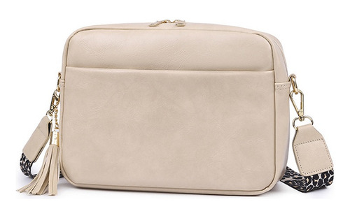 Bolso De Hombro Para Mujer Bandolera Cartera Bolsa Color Beige