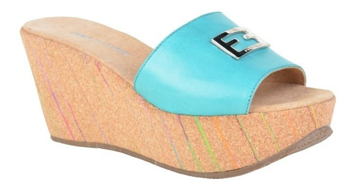 Imagen 2 de 7 de Zuecos Sandalias De Cuero De Mujer Demi - Ferraro