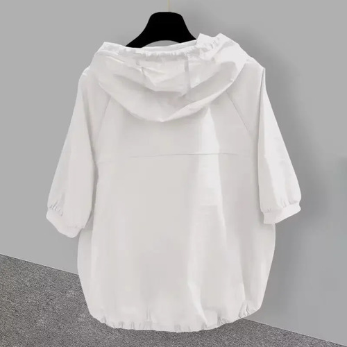 Chaqueta Tipo Camisa De Verano Con Capucha Y Protección Sola