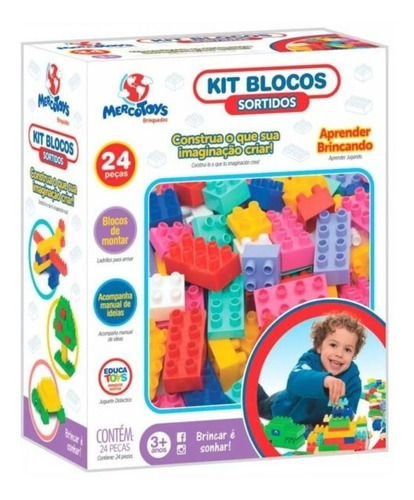 Bloques de montaje de 24 piezas | Juguete infantil Mercotoys