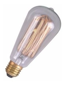 Lámpara Filamento Led Decoración Cálida Vidrio Ambar 4w
