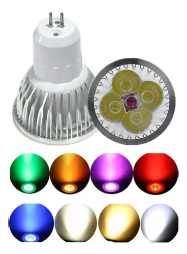 Bombillo Led 5w Bipin Gu5.3 110v Ac Luz Unicolor Colores
