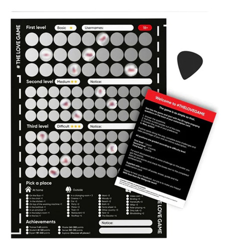 El Juego De Pósters Scratch Off De The Love Game Para Pareja