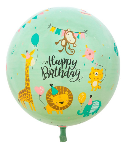 Globo Burbuja Jirafa Happy Birthday 80cm