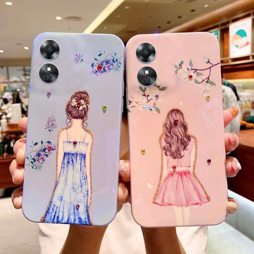 - Funda De Silicona For Oppo A17 / A17k Con Estampado De