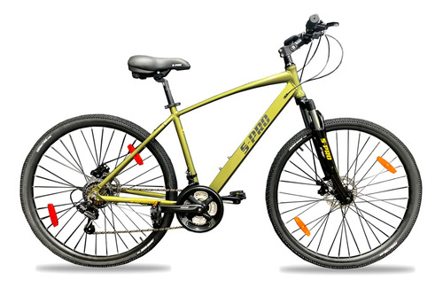 Bicicleta Aluminio Trekking S-pro Discovery Verde Rodado 28