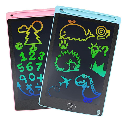 Tablet De Dibujos Con Pantalla Lcd A Color Para Niños 2pcs