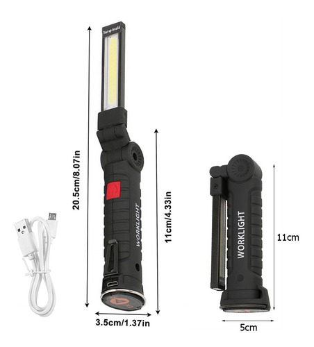 Mini Antorcha Táctica Llevó La Antorcha Recargable Impermeab