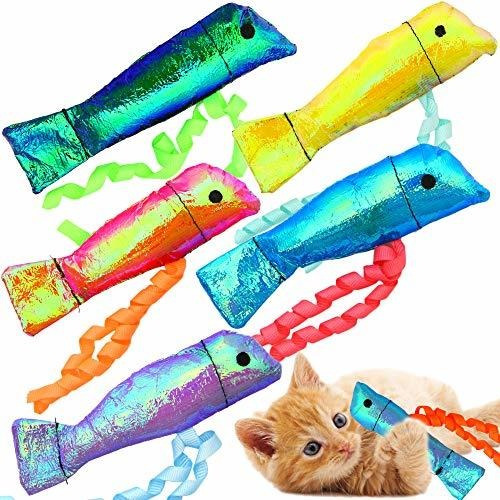 Youngever 15 Pack Crinkle Catnip Cat Toys, Cat Interactive T