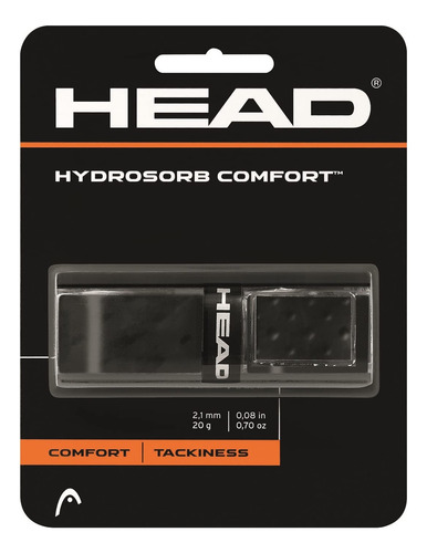 Head Hydrosorb Comfort - Raqueta De Tenis Negra Con Agarre .