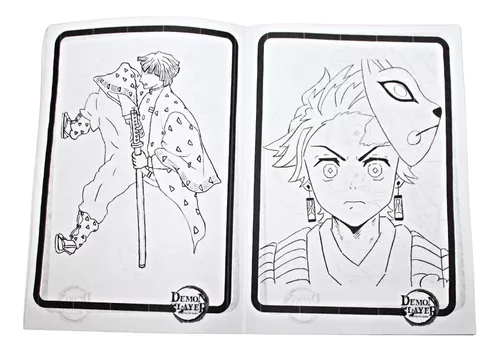 Ygt10Pages / Book Anime Demon Slayer: Quadro De Desenho Para Colorir  Kimetsu No Yaiba - Escorrega o Preço