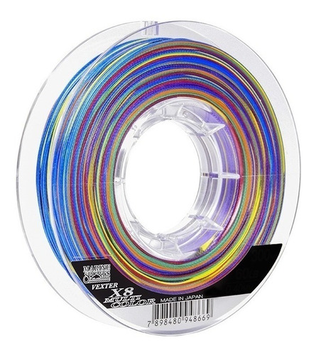 Linha Pesca Multi. Vexter X8 0,29mm 40lb 300m Multicolor Cor Azul-celeste