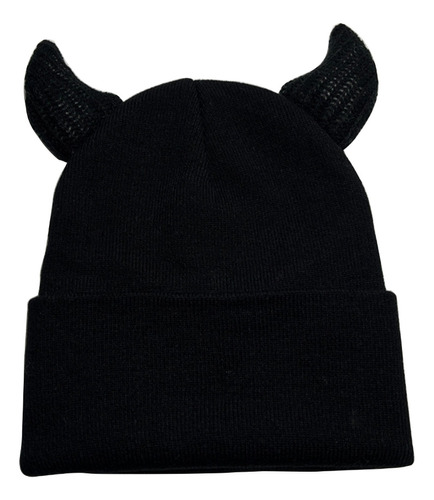 Gorro De Punto Con Forma De Cuerno De Diablo (bk) De Dib [u]