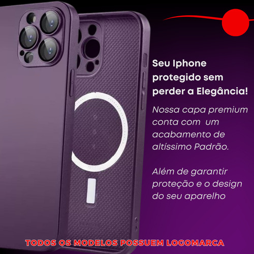 Case De Vidro Magnética Para iPhone 16 16 Pro / Max + Usb-c