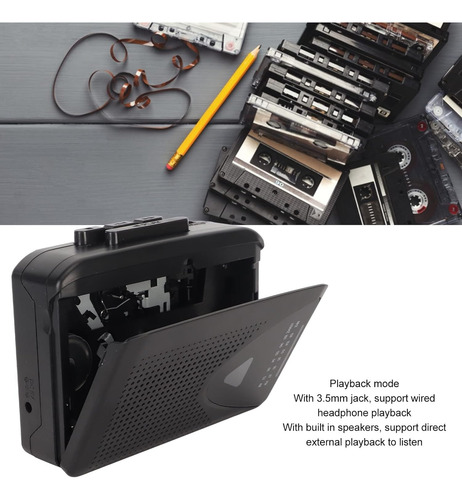 Reproductor De Casete Portátil, Radio Estéreo Am Fm Reproduc