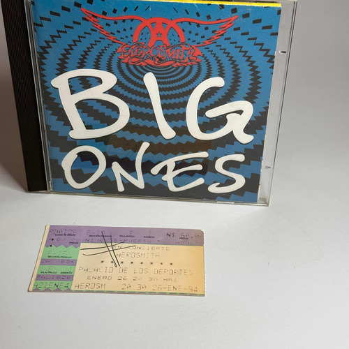 Cd Aerosmith Big Ones Boleto Concierto 94 Palacio De Los Dep