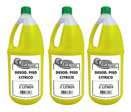 Desodorante Piso Citrico X2lts Cacique, Pack X 3u(cod. 2287)