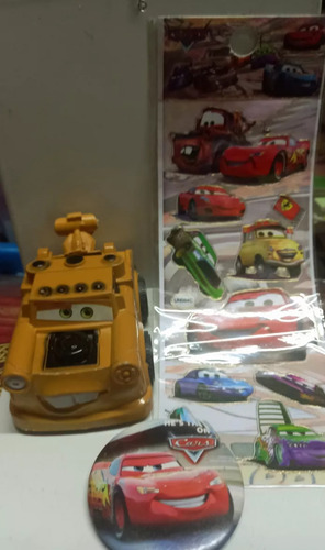 Cars Toon Minicuento+revista Para Colorear+paraguas+sticker+