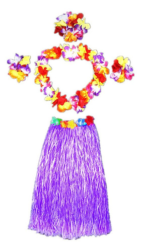 Alimitopia Adult Elastic Hawaiian Hula Dancer Grass Skirt Wi