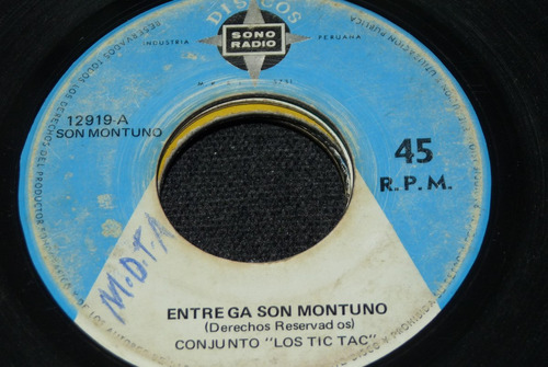 Jch- Conj. Los Tictac Entrega Son Montuno /el Dormilon 45rpm