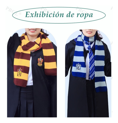 Bufandas Harry Potter Gryffindor Slytherin Hogwarts Bordado