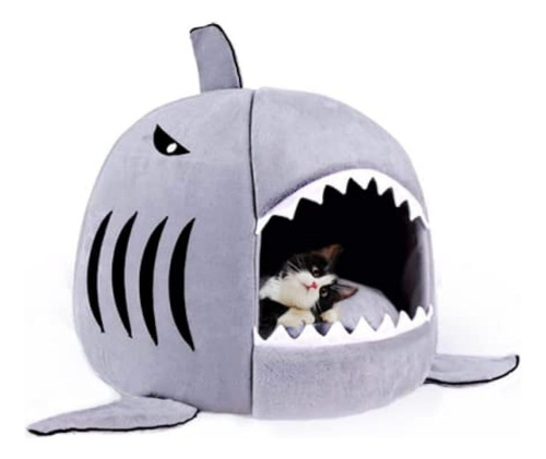 Sanvpwsan Cama Para Mascotas En Forma De Tiburón Para Un Coj