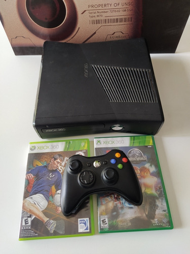 Xbox 360 Slim 4gb + 2 Juegos + Fuente + Joystick
