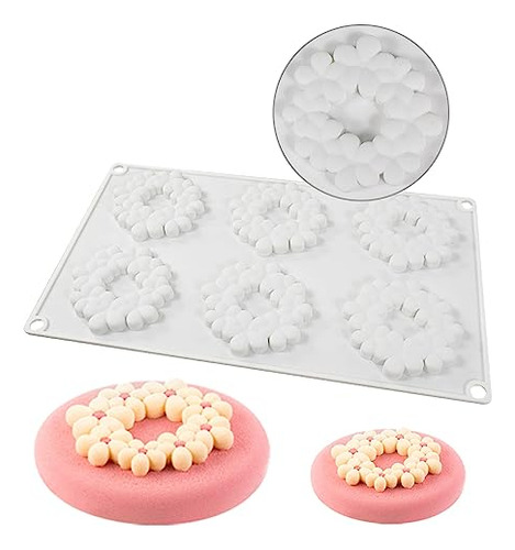 Molde De Silicona 3d Con Forma De Flor De 6 Cavidades Para H
