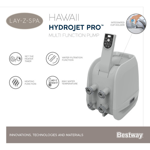 Hot Tub Inflable Hawaii Hidromasaje 6 Pers Bestway