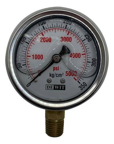 Manómetro Dewit De Rango 0-350 Kg/cm2. Modelo: 251v/63/350