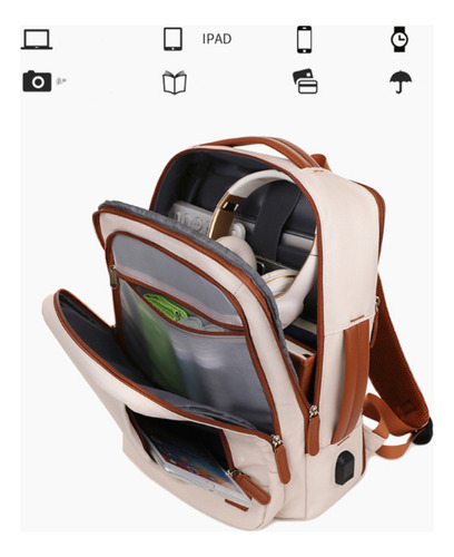 Mochila Multifuncional, Apta Para Portátil De 15,6 Pulgadas