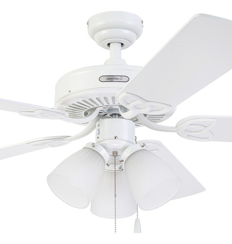 Ventilador de techo Architect 52 pulgadas blanco de 5 aspas Coolfan