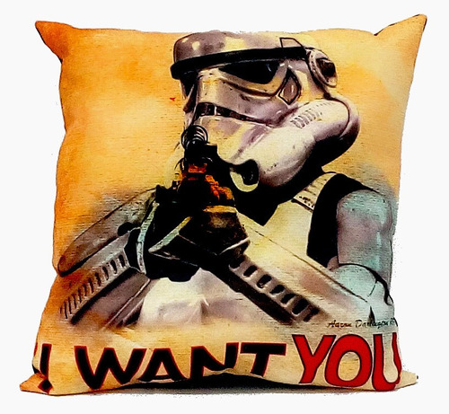 Almohadón Star Wars Storm Trooper I Want You