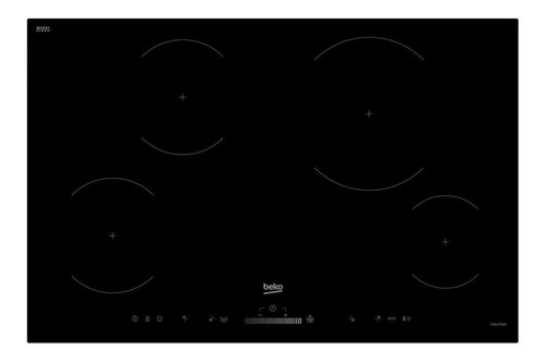 Anafe eléctrico - Beko HII 84501 HT 220V - 240V/380V - 415V color negro - 4 hornallas