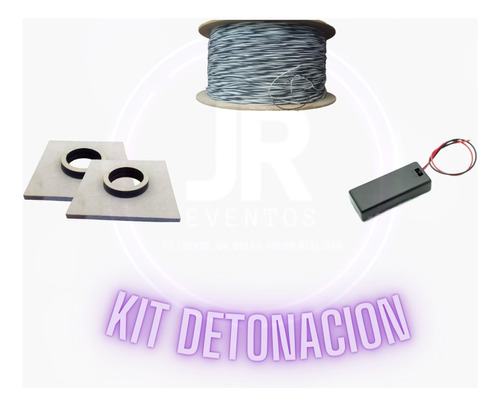 Kit Detonacion : 8 Mts Cable + Detonador + 2 Bases  