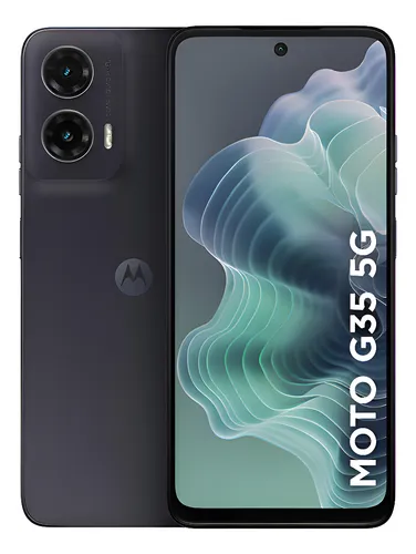 Smartphone Motorola Moto G35 5g - 128gb 12gb (4gb Ram+8gb Ram Boost) E Camera 50mp Com Ai Nfc Tela 6.7 Com Superbrilho - Grafite - Vegan Leather