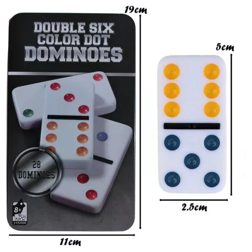 Juego de mesa domino seis colores