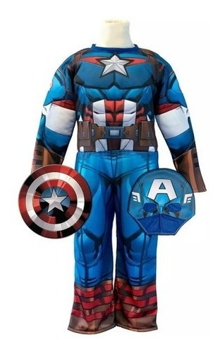 Disfraz Con Músculos Original Capitan America  New Toys